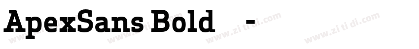 ApexSans Bold   粗体字体转换